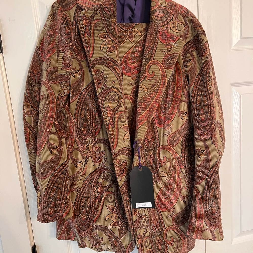 Needles Paisley corduroy suit Jacket & pants